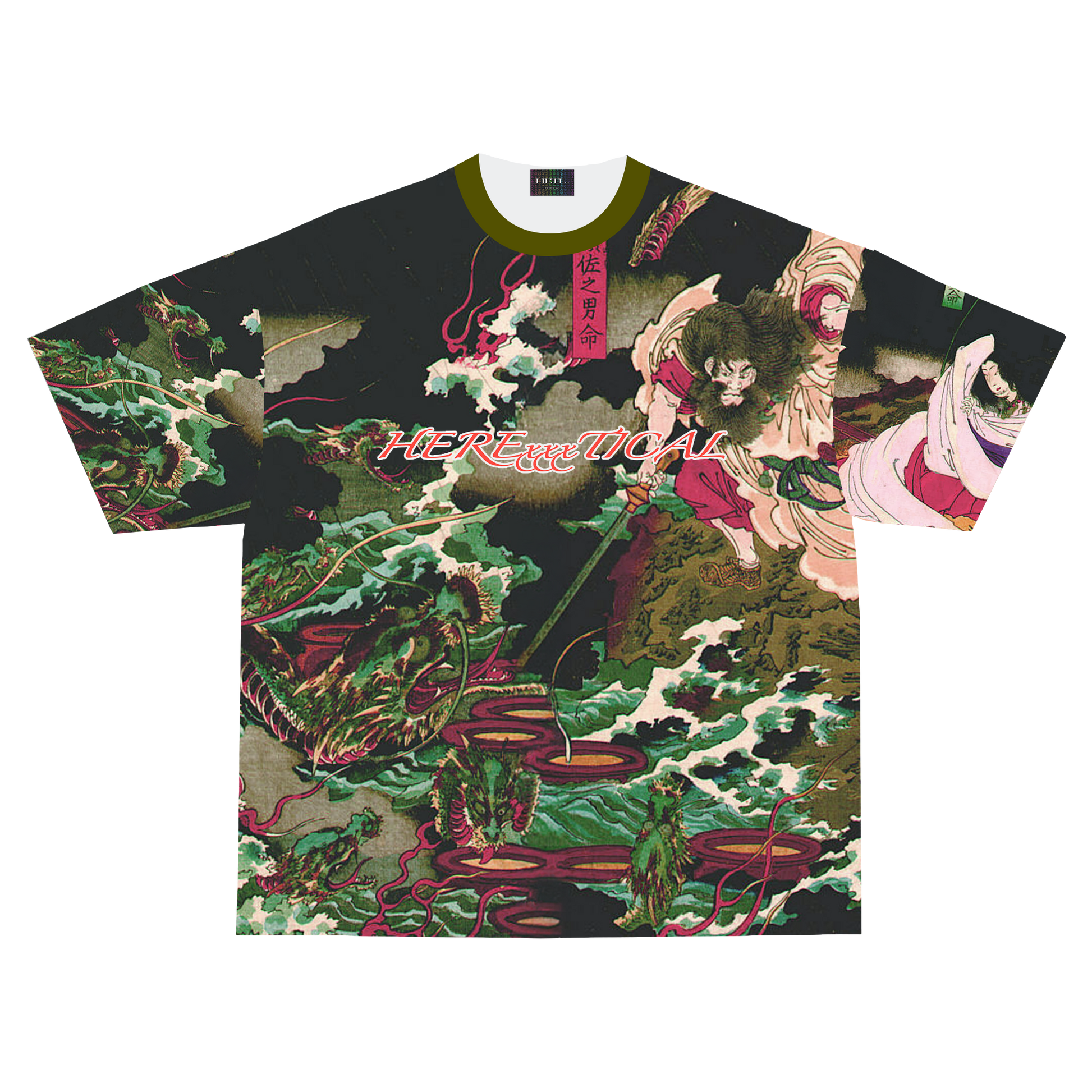 ORTHODOX Susanoo all-over print oversized tee, front view